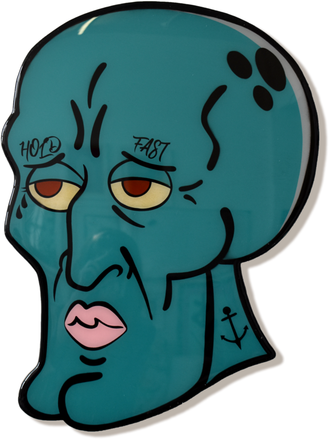 'handsome Ass Squidward' By Jason Rowland (1000x1000), Png Download