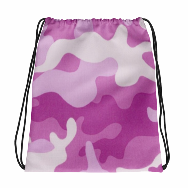 Pink Camouflage Drawstring Bag - Laptop Bag (600x600), Png Download