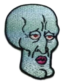 Overlay Image - Handsome Squidward Patch (500x500), Png Download