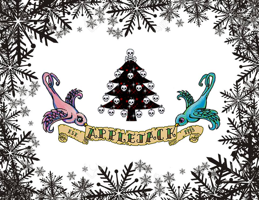 Applejack Edinburgh - Gothic Skull Christmas Tree Throw Blanket (884x682), Png Download