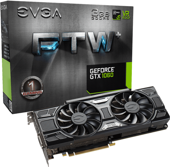 Evga Geforce Gtx 1060 Ftw Gaming, 03g P4 6367 Kr, 3gb - Evga Gtx 1060 Ftw (600x600), Png Download