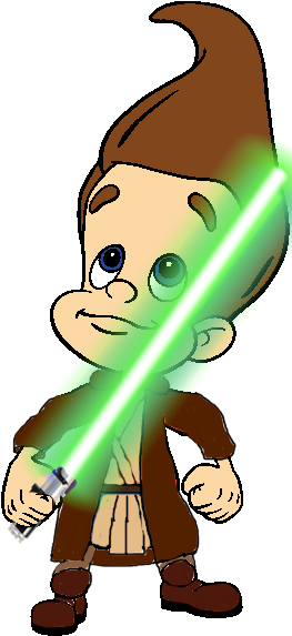 Grand Toon Jedi Master Jimmy Neutron By Darthranner83 - Jimmy Neutron Star Wars (277x577), Png Download