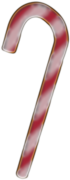 Candy Cane - Lecca Lecca Natale Png (256x678), Png Download