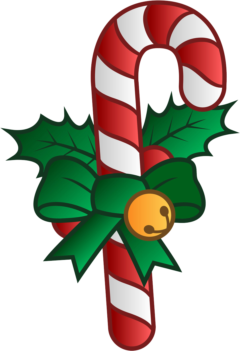 Candy Cane Clipart Walking Stick - Christmas Theme Clip Art (987x1348), Png Download