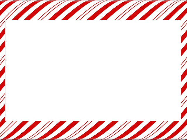 Candy Cane Clipart Banner - Transparent Background Candy Cane Border (640x480), Png Download