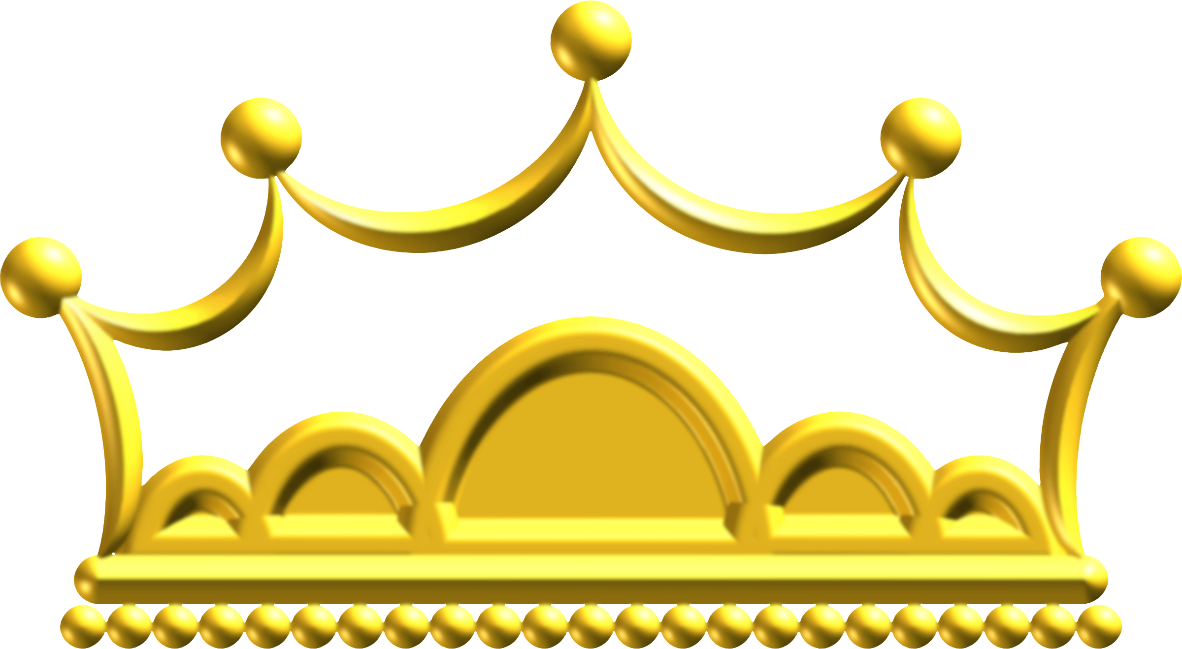 Gold Crown 6 Banner Royalty Free Download - Gold Crown Png Transparent (2400x1319), Png Download