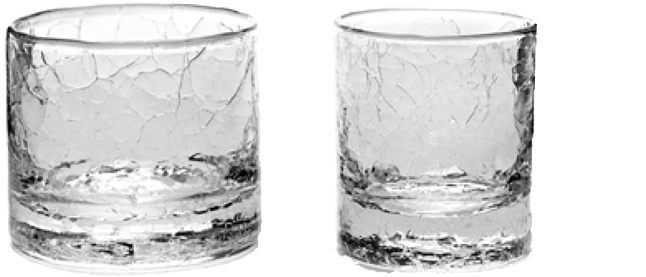 Sempre Whiskey Glass Cracked - Cracked Whiskey Glass (900x670), Png Download
