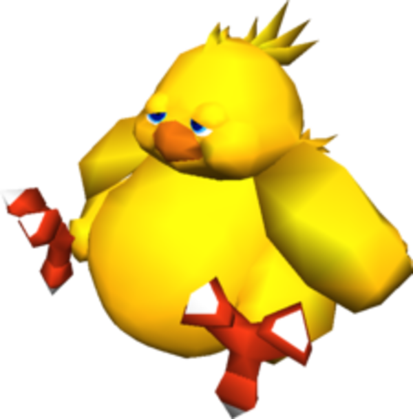 Fat Chocobo Final Fantasy Vii (600x608), Png Download