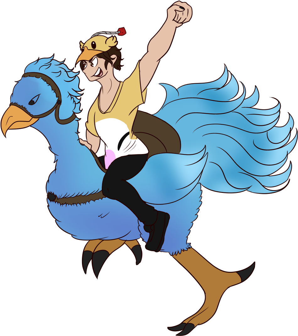 Fuck Yeah Chocobo - Cartoon (1134x1120), Png Download