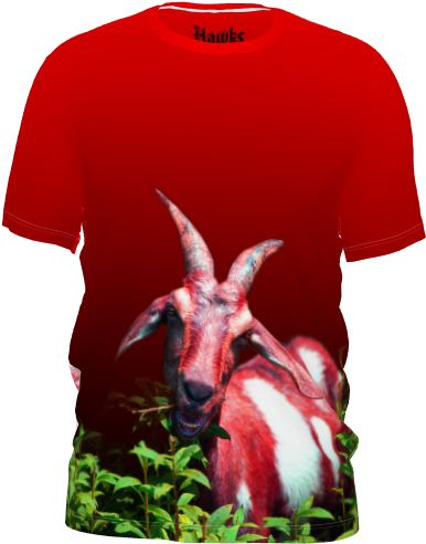 #thenumberofthebeast By #hawksandsparrows #tshirt #alloverprint - Goat Eating (590x590), Png Download