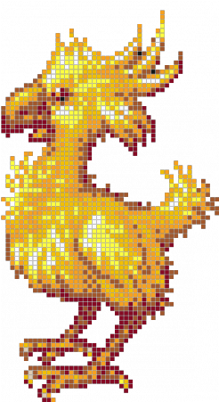 Chocobo - Cross-stitch (350x450), Png Download