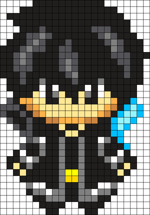 Sao Kirito Perler Bead Pattern / Bead Sprite - Pixel Art Minecraft Sword Art Online (484x694), Png Download