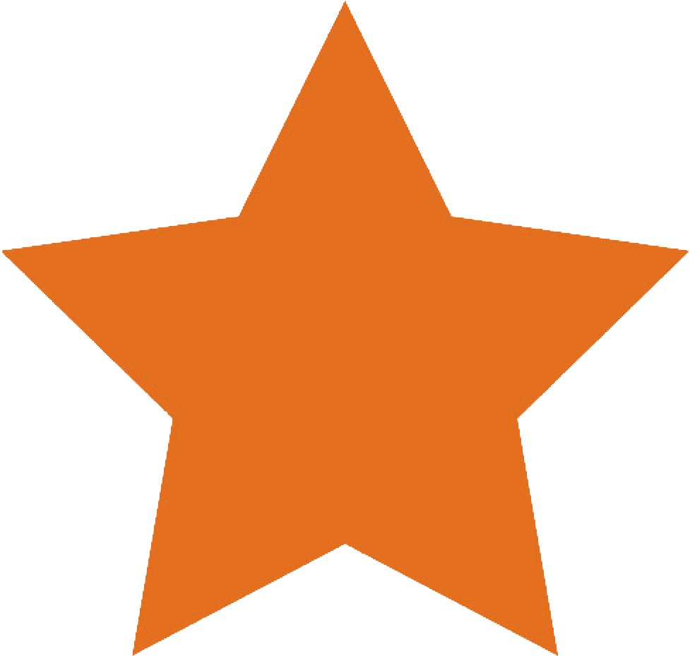 Orange-star - Star Rounded Corners (977x929), Png Download