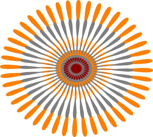 How To Set Use Star Flower Orange Clipart (600x537), Png Download