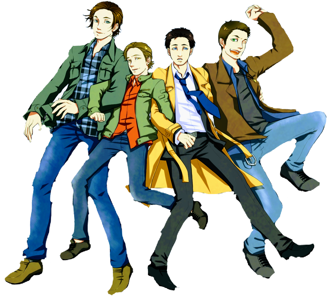 Spn Supernatural Sam Dean Castiel Gabriel Teamfreewill - Gabriel Sam Dean Castiel (1271x1024), Png Download