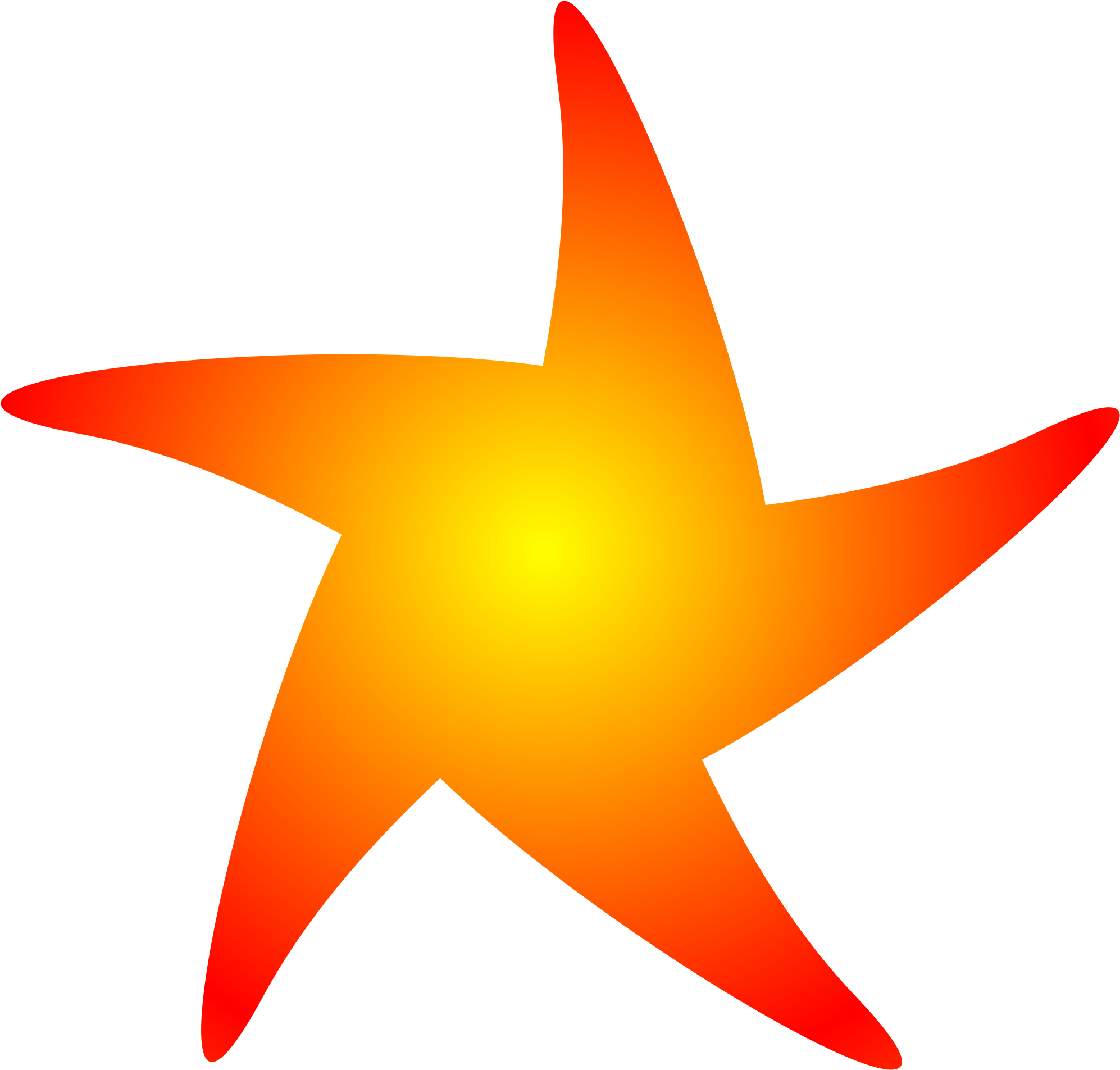 Clipart Stars Orange - Étoile À 5 Branches (2000x1911), Png Download