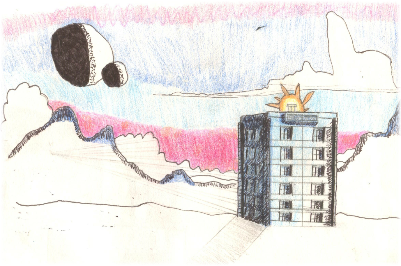 Some Lovely Hatched Line Shading On The Police Box - Sketch (1420x959), Png Download