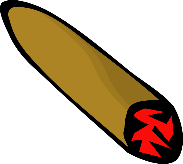 Cartoon Blunt Png - Cigar Clip Art (600x536), Png Download