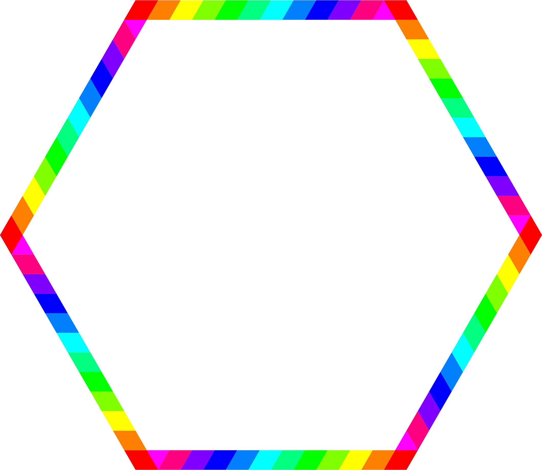 This Free Icons Png Design Of Rainbow Hexagon Ring (2118x1836), Png Download