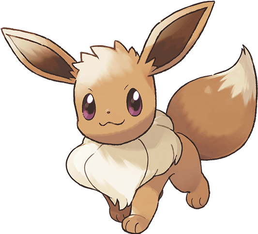 Eevee Partner - Pokemon Let's Go Pikachu Art (532x507), Png Download