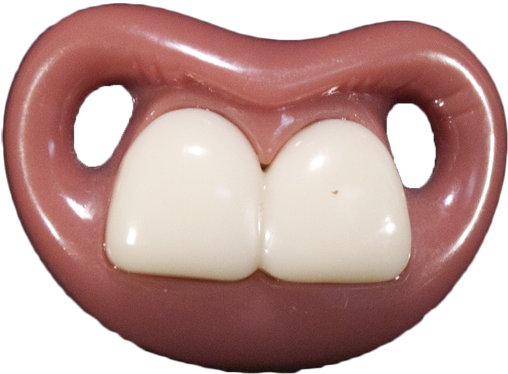 Funny Teeth Png Vector Transparent Library - Billy Bob Two Front Teeth Baby Bugs Pacifier (600x470), Png Download