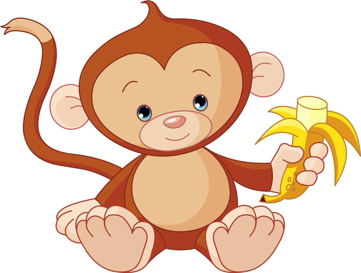 Baby Monkey Clip Art (1181x907), Png Download
