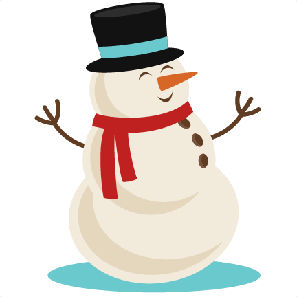 Happy Snowman Svg Scrapbook Title Winter Svg Cut File - Winter Clipart Kate's Cuttables (432x432), Png Download