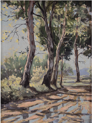 Rain Puddles - Painting (450x450), Png Download