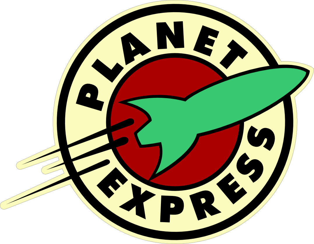 Clip Art Library Stock Nerd Clipart Parental Advisory - Futurama Planet Express Logo (1077x838), Png Download