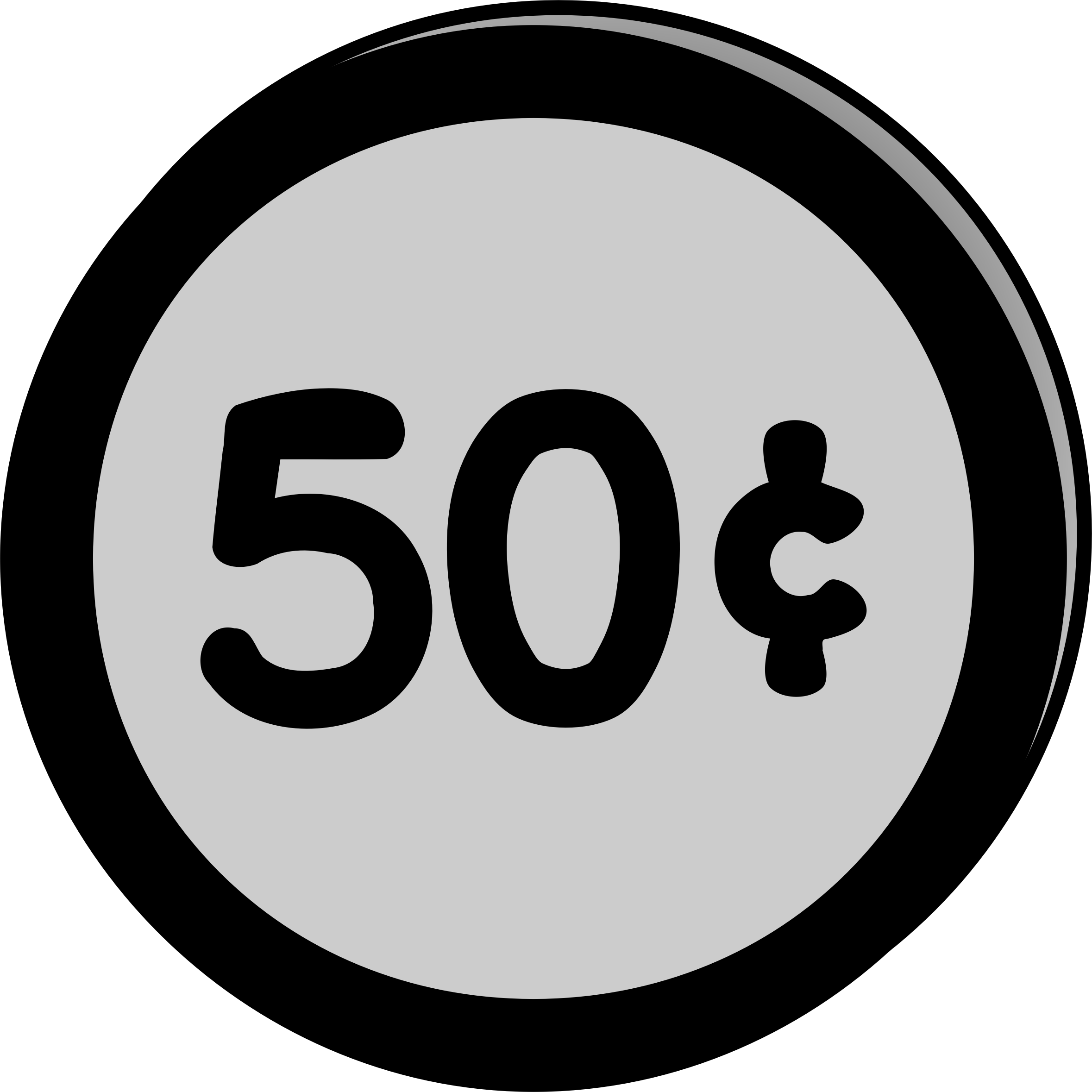 This Free Icons Png Design Of Half-dollar (2358x2358), Png Download