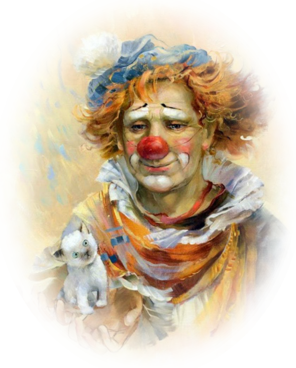 Mint A Bohócok Szolgáld Ki Magad - Clown Paintings Diane Keaton (600x746), Png Download