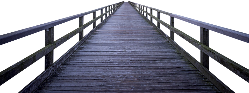 Wood Level Bridge Web Boardwalk Railing Away - Romantisches Wandbild Holzsteg Ins Meer Mit Led-beleuchtung (960x378), Png Download