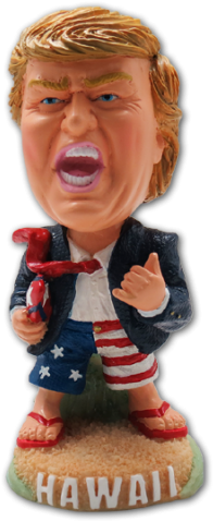 President Trump Surfer Bobble Head - Donald Trump Doll Bobblehead Hawaiian Dashboard Doll (500x500), Png Download