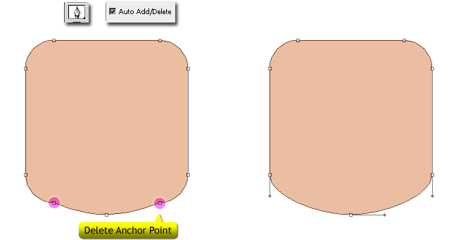 Release The “cmd/ctrl” And Delete Two Anchor Points - Circle (740x370), Png Download
