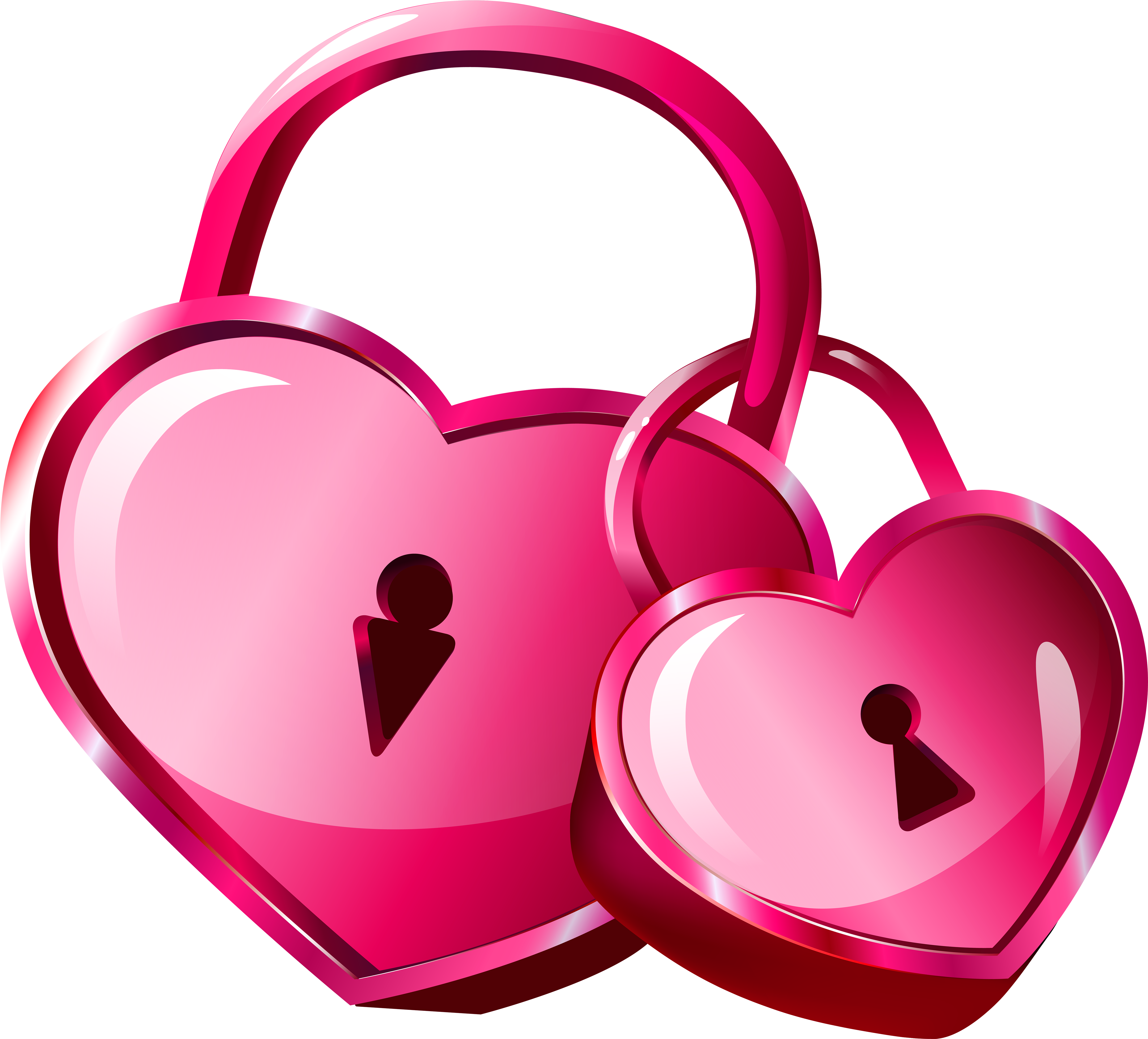 Heart Locks Transparent Png Clip Art Image - Locks Clipart (5000x4531), Png Download