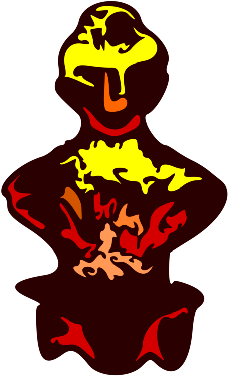 Goddess On The Throne Cave Painting Art Drawing - Painting (600x750), Png Download