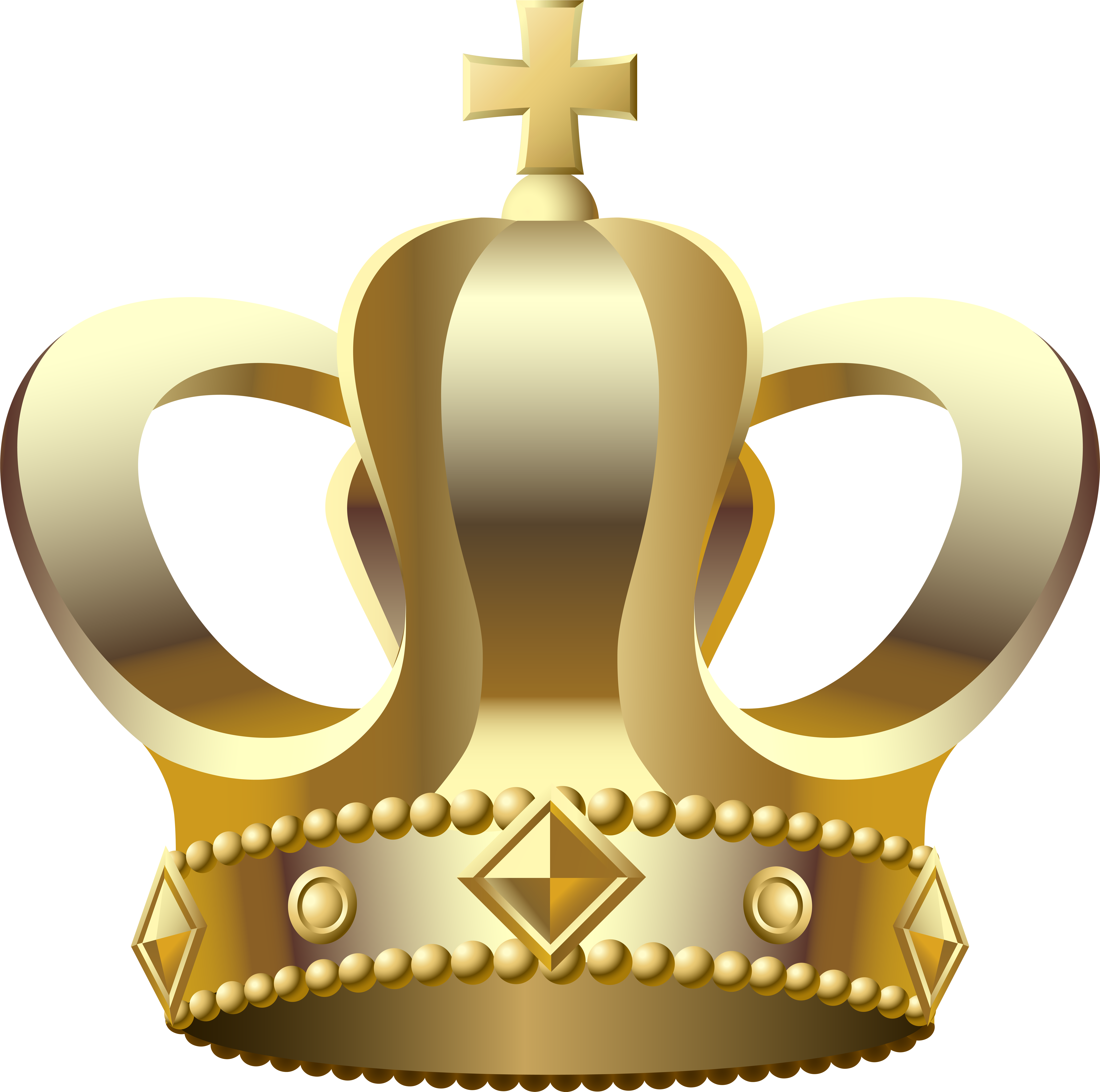 Gold Crown Transparent Png Clip Art Image (8000x7937), Png Download