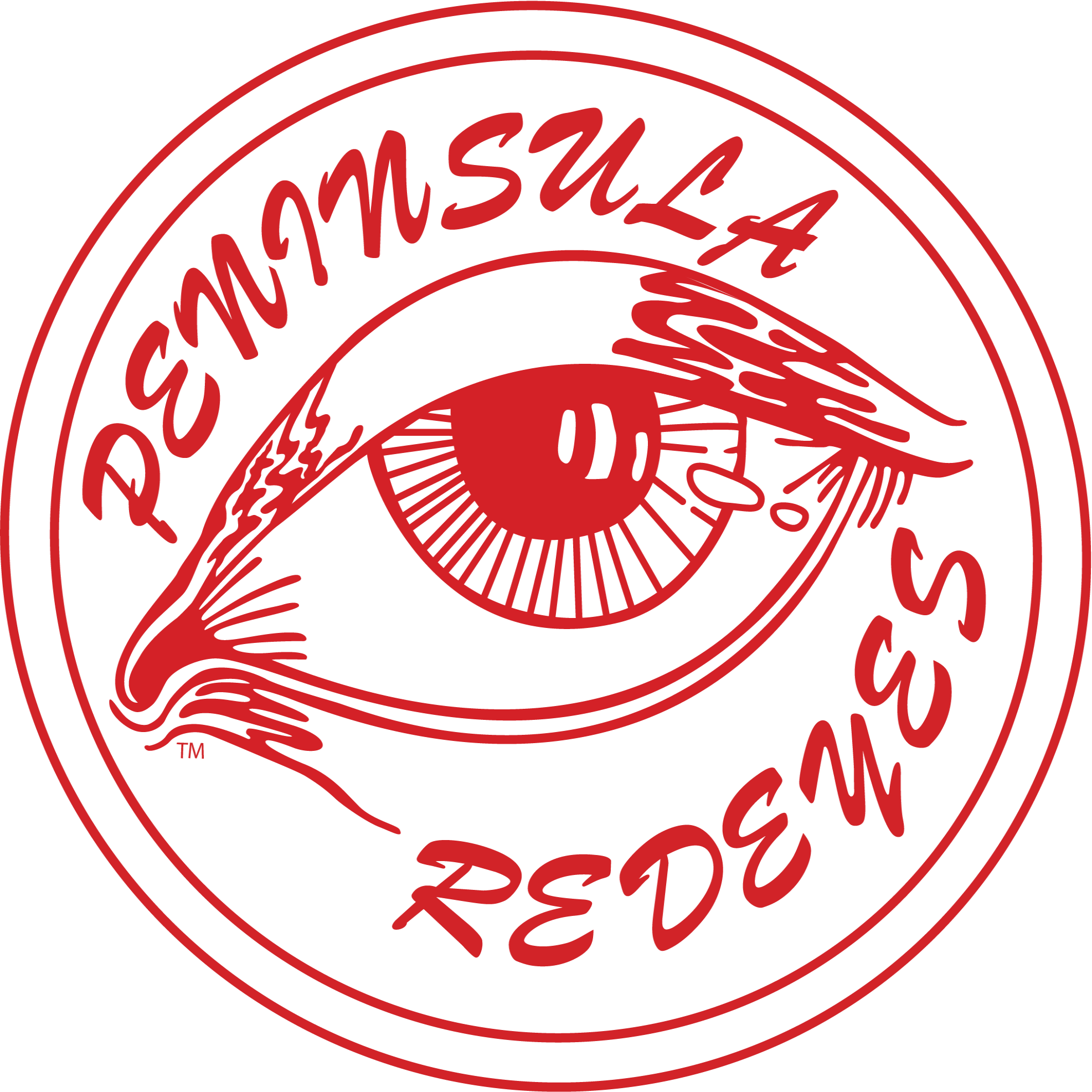 Peninsula Redeyes Round Vinyl Sticker - Posting (1972x1972), Png Download