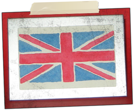 Drawing The Gb Flag With Ruler On 90lb Daler-rowney - Cross (436x359), Png Download