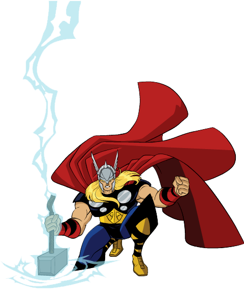 Clip Library Free Cliparts Download Clip Art On - Thor Cartoon Gif Animated (497x585), Png Download