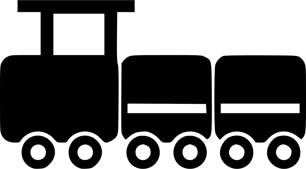 Png File - Black And White Toy Train Icon (980x542), Png Download