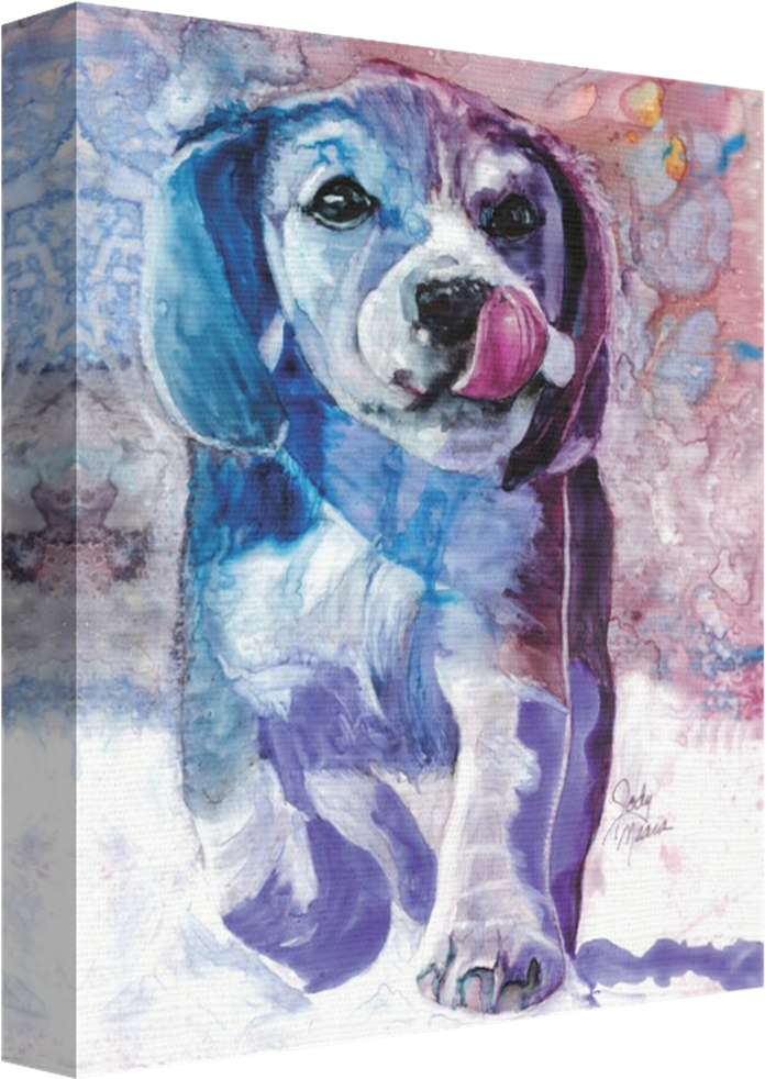 Riley Beagle Stretched Canvas - Rainbow Card Company Sc143r 30cm X 41cm . Stretched (915x1200), Png Download