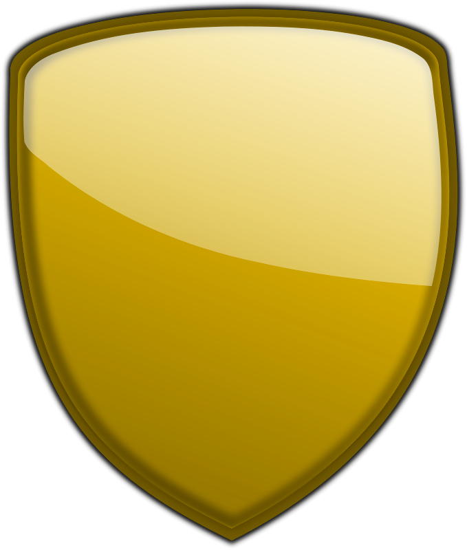 Gold Shield - Golden Shield Transparent Background (679x800), Png Download