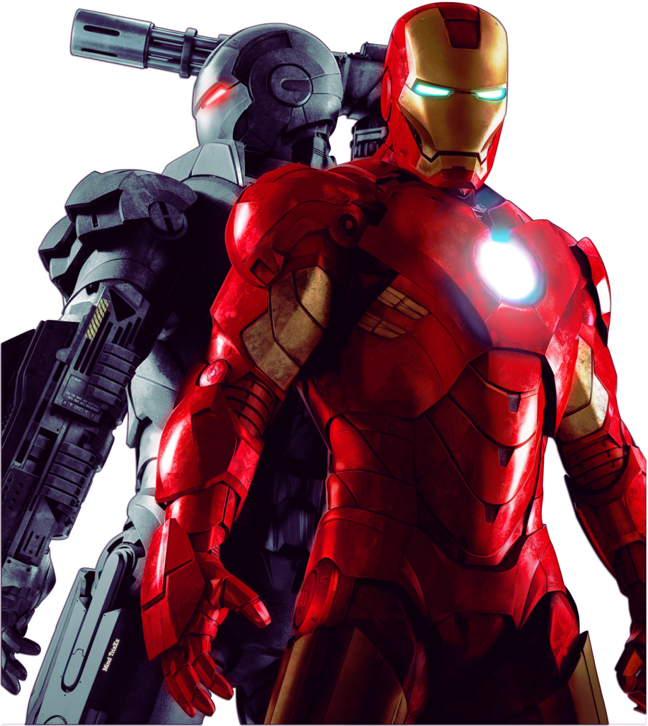 Ironman And War Machine Drawing (915x1024), Png Download