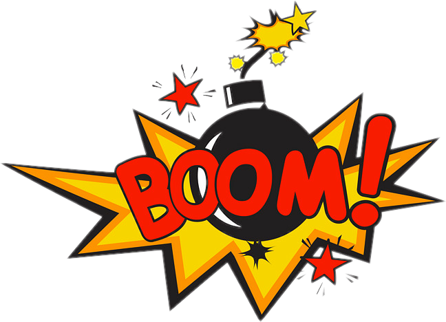 Boom Bang Pow Comics - Bomba Comic (648x468), Png Download