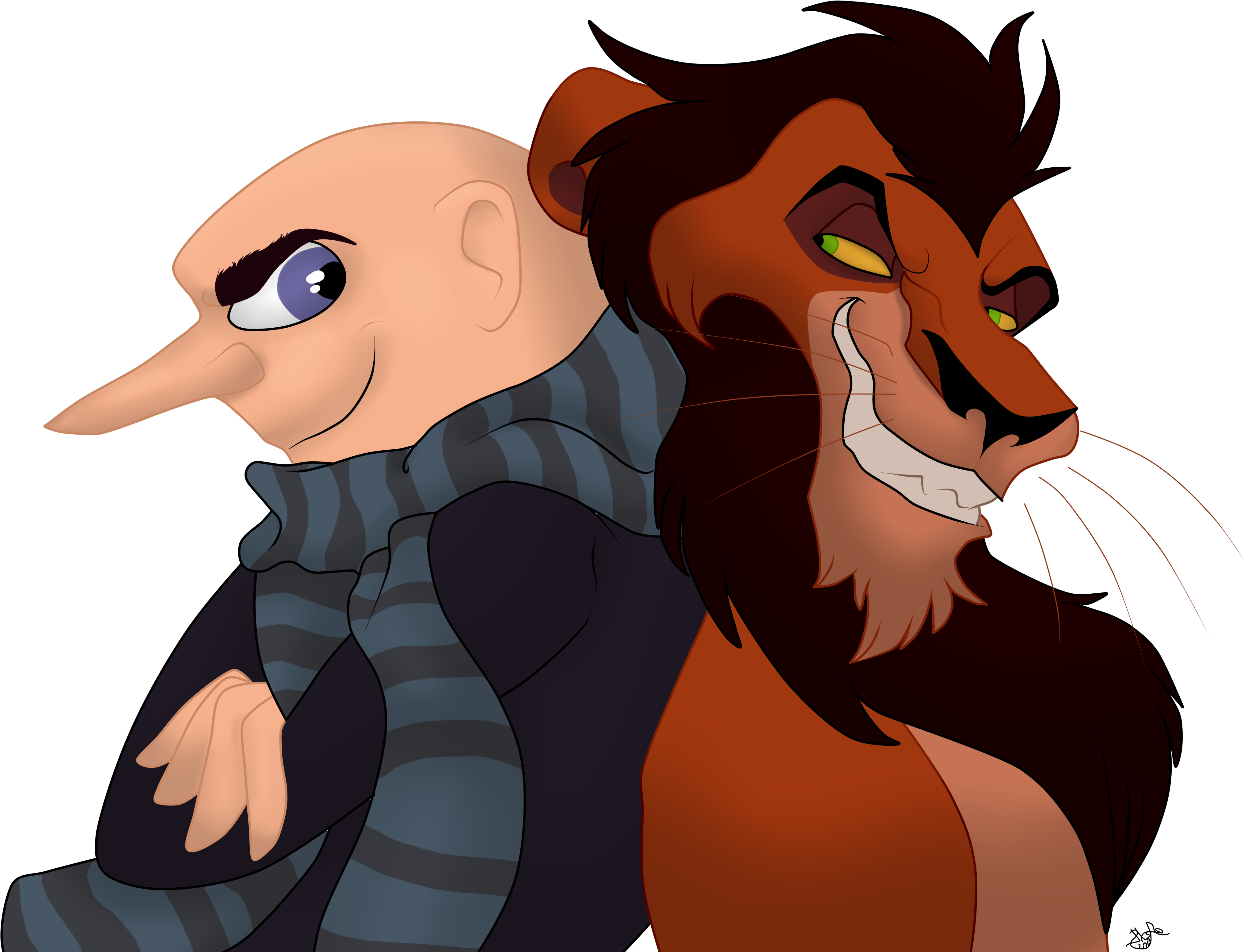 The Lion King Scar Png Image Background - Evil Scar (1032x774), Png Download