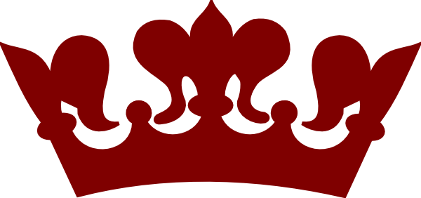 Maroon Crown Clip Art At Clker Com - Crown Svg (600x282), Png Download