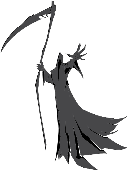 Death Father Time Scythe Drawing Destroying Angel - Grim Reaper (560x750), Png Download