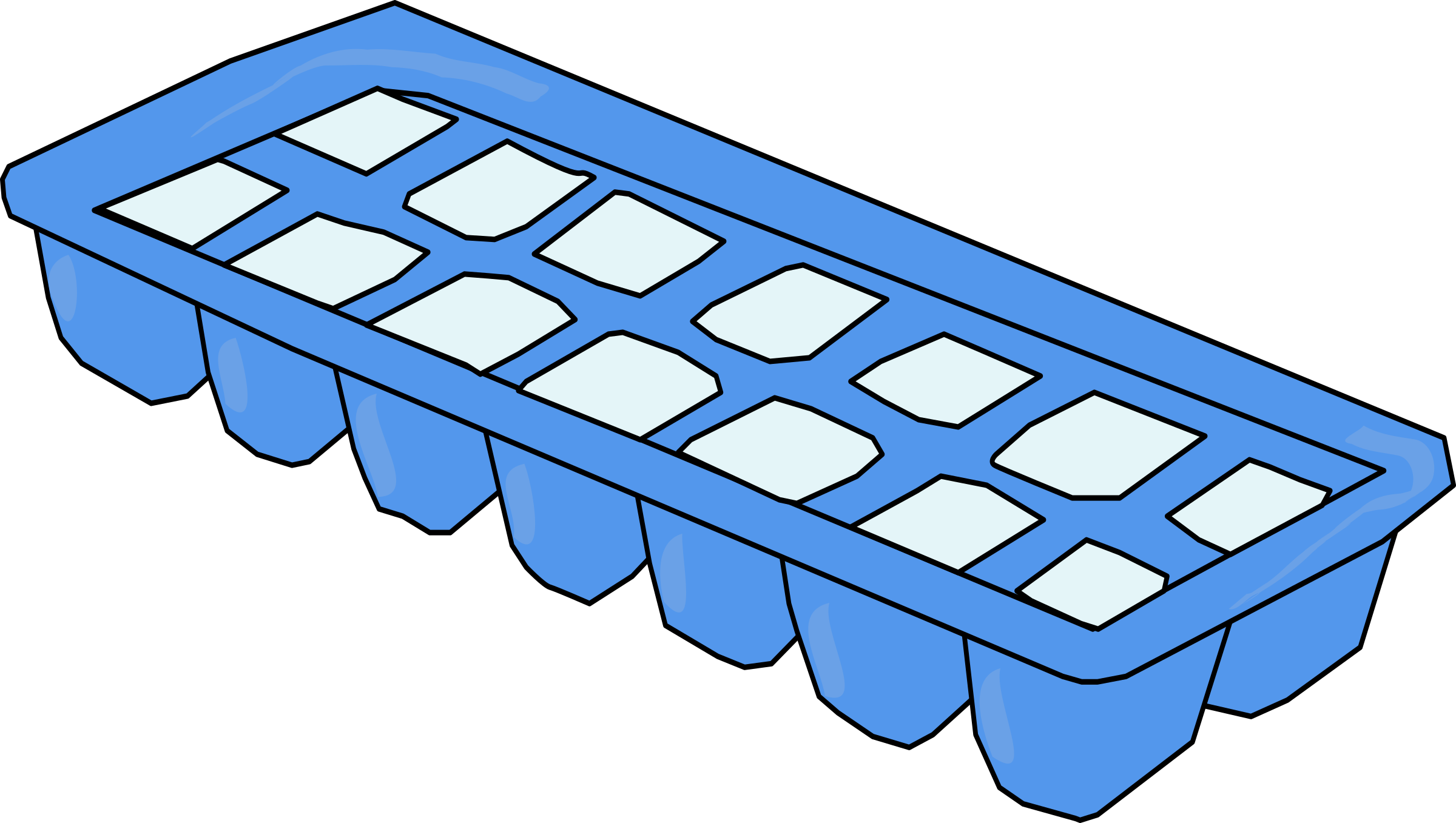 Big Image - Ice Cube Tray Clipart (2400x1357), Png Download