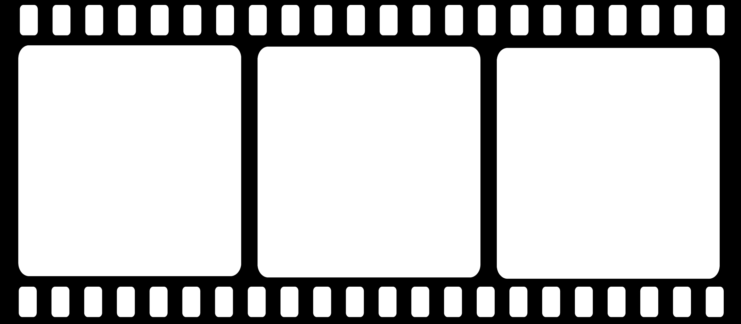 Flickr Cover Film Strip Template - Old Film Strip Template (2400x1050), Png Download